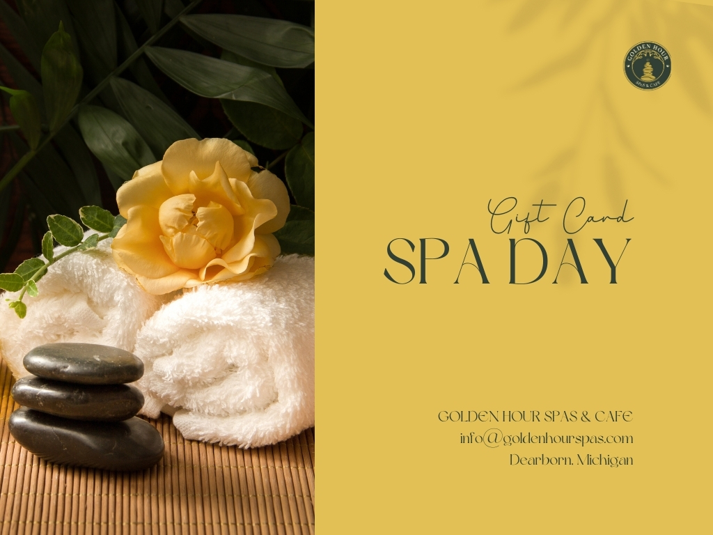 Brown and gold spa voucher