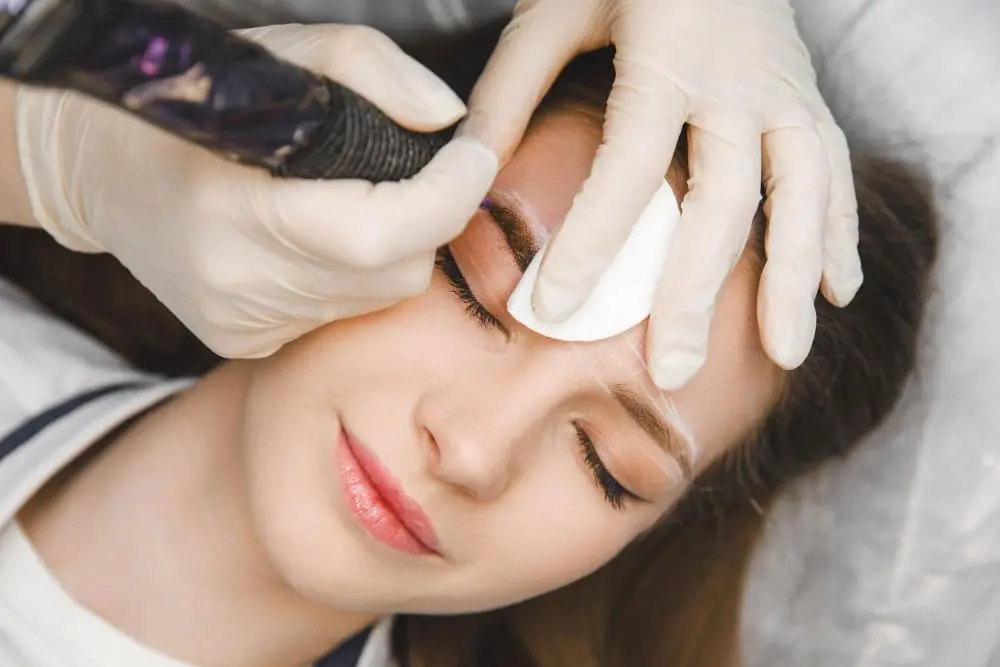 Eyebrow waxing treatment